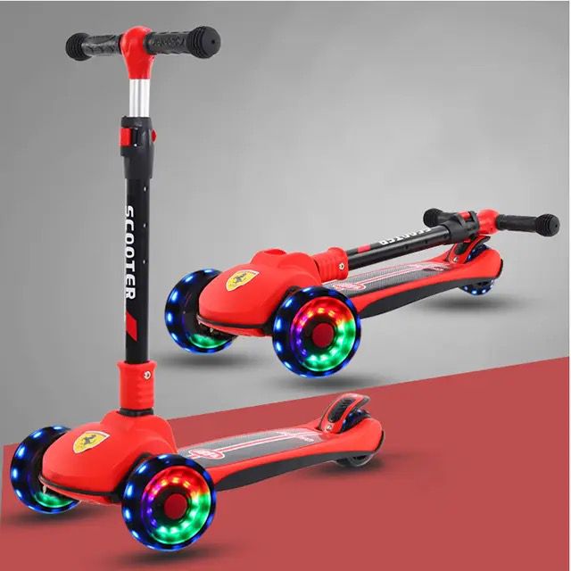 Enfants bébé enfants scooters roue lumineuse en plein air 3 trois roues 2 en 1 jouets kick scooters scooter à pieds