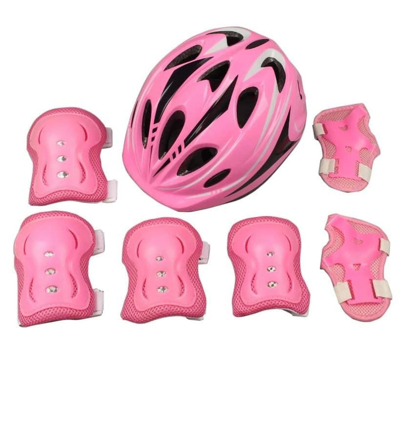 7 pièces/ensemble Coude Genouillères Casque de Planche À Roulettes Multi Sport Équipement De Protection pour Enfants avec coude.