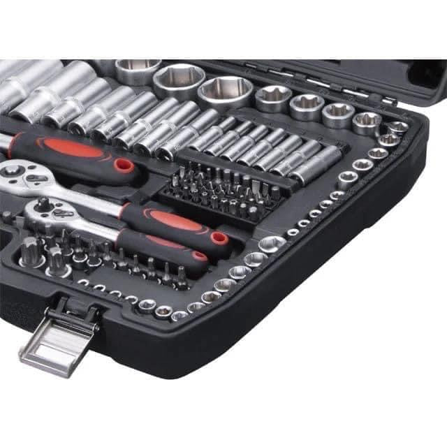 Boîte à outils de réparation mécanique de voiture, ensemble d'outils de réparation, invitation à une douille, 216 pièces.