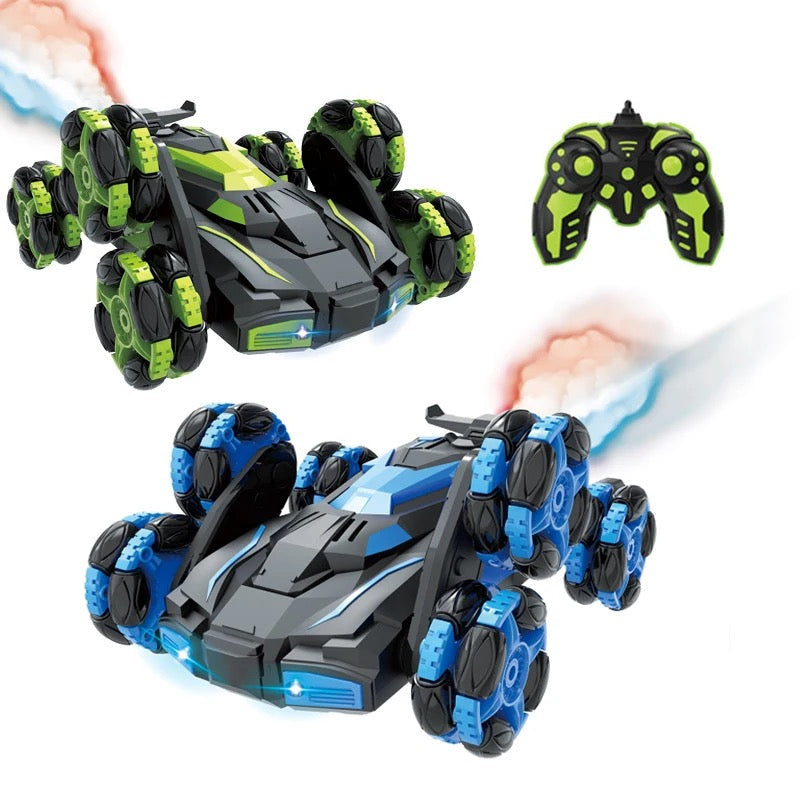 RC cascadeur voiture 6 roues et 2.4G double télécommande 4WD pulvérisation dérive 360 voiture degrés Rotation Tumbling Double face conduite