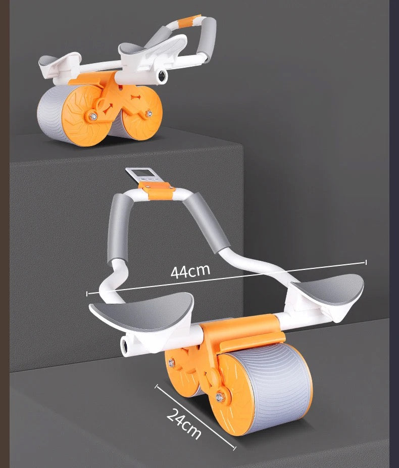 Équipement de fitness portable à domicile- Entraîneur de rouleaux abdominaux ABS avec rebond automatique Coude Plank Support Workouts Développement musculaire