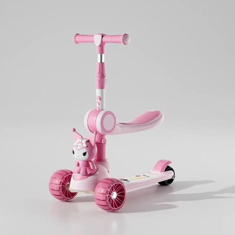 Scooter d'équilibre pour enfants scooter trois roues , voiture de dessin animé