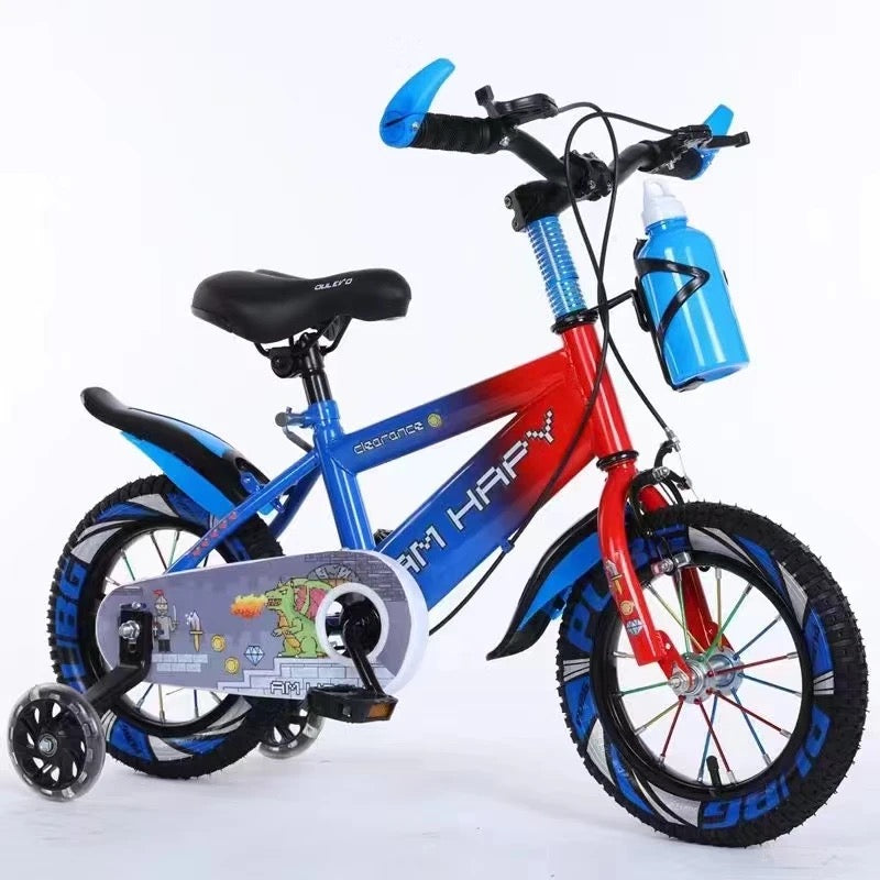 vélo de haute qualité pour enfant 12 et 14 pouces avec roue d'entraînement.