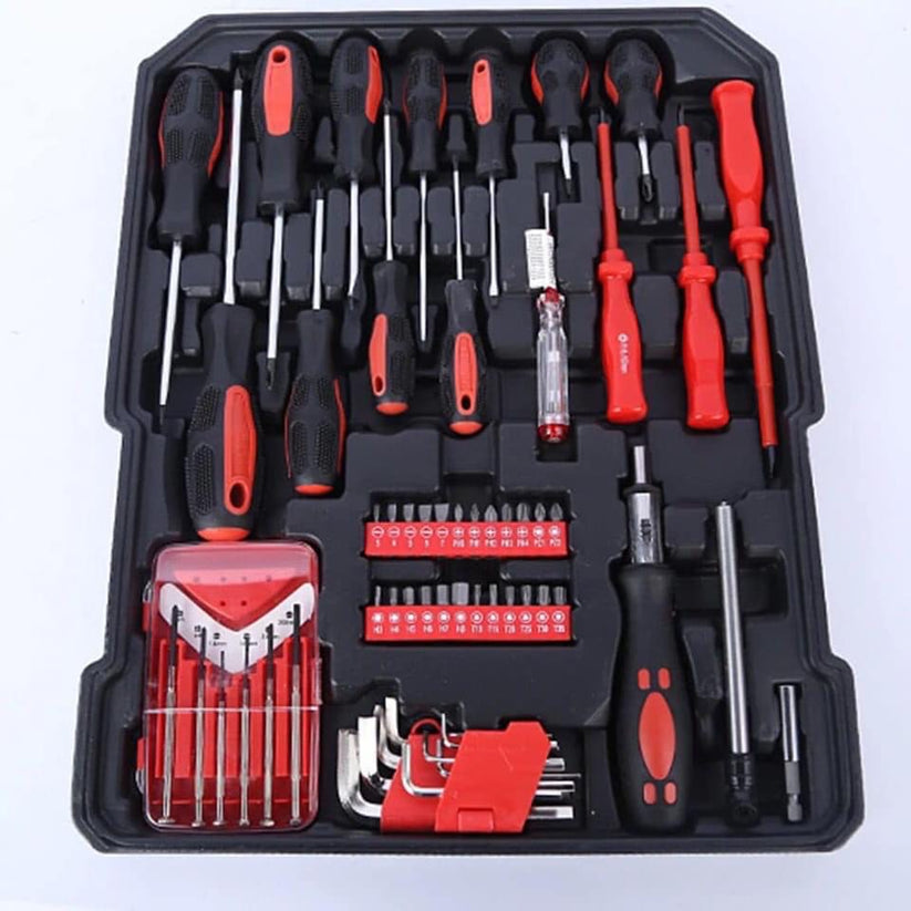 Kit d'outils pratiques en aluminium, valise Portable, combinaison de matériel, pour la réparation automobile, la Maintenance et déplacements, 187 pièces