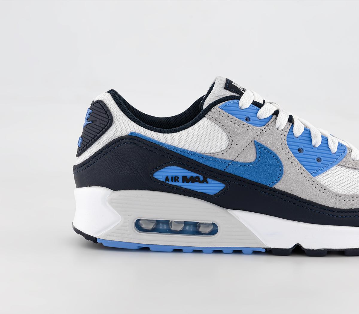Air Max 90 Trainers
White University Blue Pure Platinum