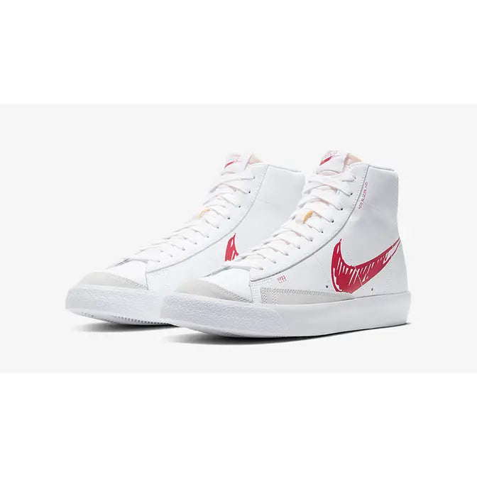 Nike Blazer Mid 77 White Red Sketch
