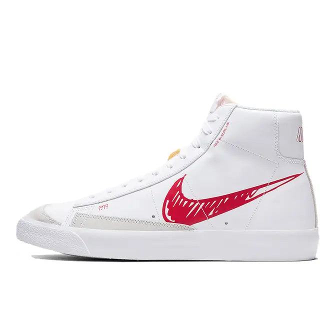 Nike Blazer Mid 77 White Red Sketch