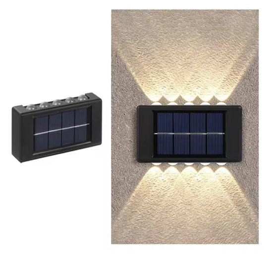 Applique murale solaire à 12 LED avec capteur solaire, étanche conforme a la norme IP65, luminaire d'extérieur, Style nordique, lumière d'en haut et d'en bas...