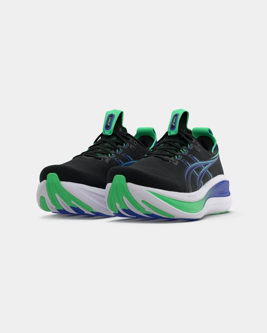 ASICS GEL-Nimbus 28 (coloris Black/Cobalt Burst)